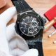 Hublot Geneve Black Dial With Grey Bezel Black Perfume Rubber Strap 45mm Copy Quartz Watch (3)_th.jpg